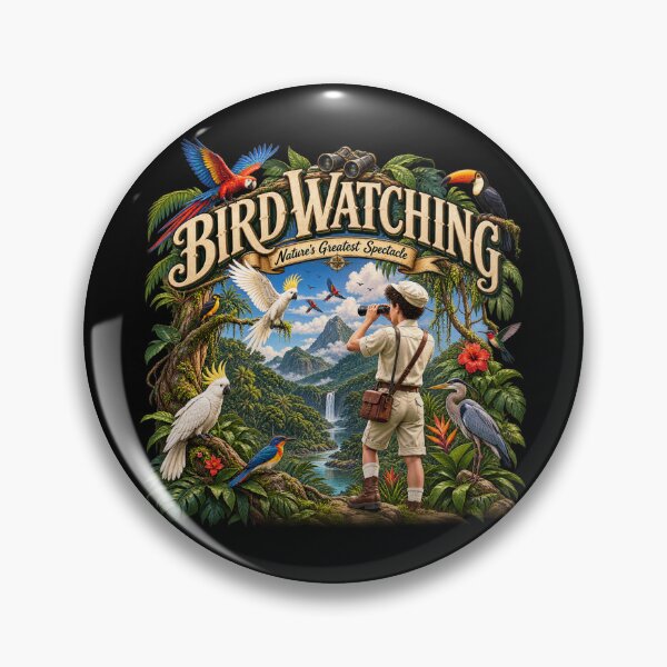 Item preview, Bird Watching Adventure – Vintage Tropical Birdwatcher designed and sold by creativebymateo.