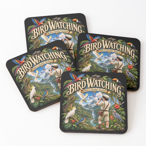 Item preview, Bird Watching Adventure – Vintage Tropical Birdwatcher designed and sold by creativebymateo.