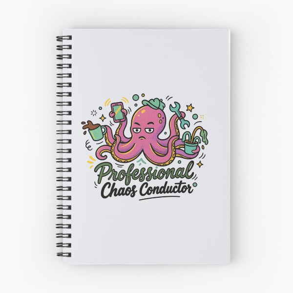 Item preview, Professional Chaos Conductor Funny Multitasking Octopus Office Humor designed and sold by MarCinu Art.