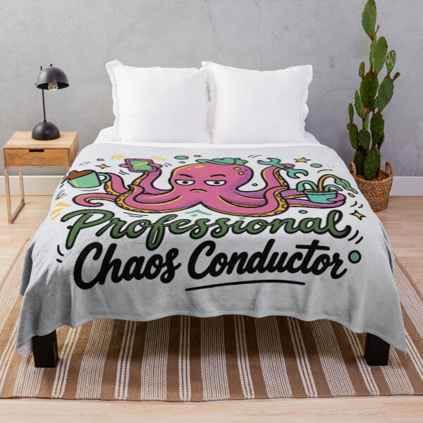 Item preview, Professional Chaos Conductor Funny Multitasking Octopus Office Humor designed and sold by MarCinu Art.