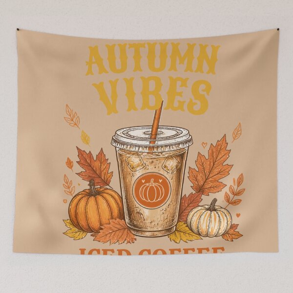 Item preview, Autumn Vibes Iced Coffee All Year Long Pumpkin Spice Season designed and sold by Karolisa.