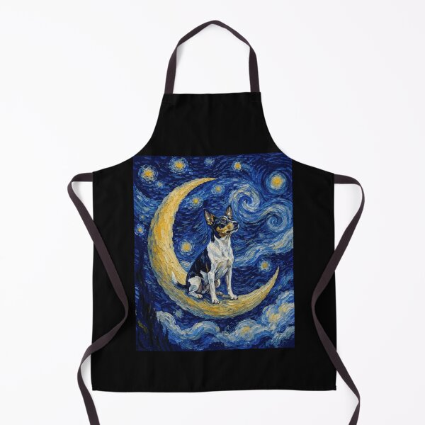 Item preview, Funny Rat Terrier Starry Night Painting Cute Moon Stars Mom Dad Kids designed and sold by FurryHavenPH.