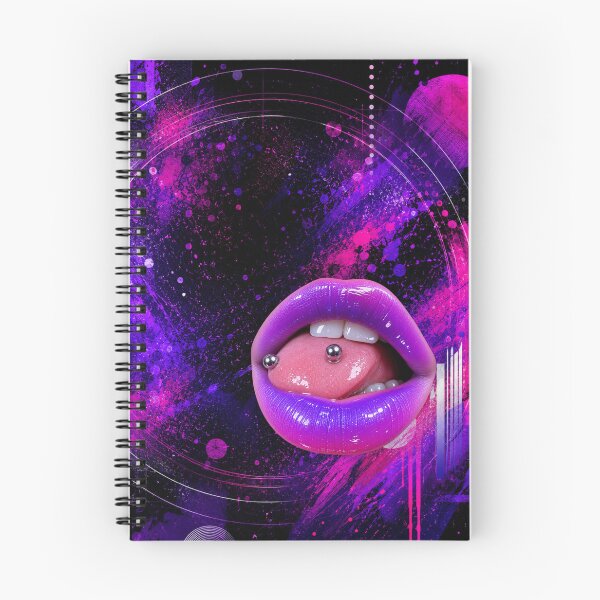 Item preview, Neon Purple Lips Abstract Art designed and sold by stickoala.
