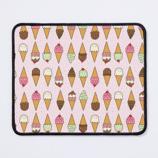 Item preview, Rows of ice cream cones with sprinkles on pale pink background designed and sold by Chantal creates.