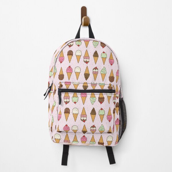 Item preview, Rows of ice cream cones with sprinkles on pale pink background designed and sold by Chantal creates.