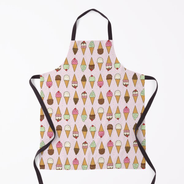 Item preview, Rows of ice cream cones with sprinkles on pale pink background designed and sold by Chantal creates.