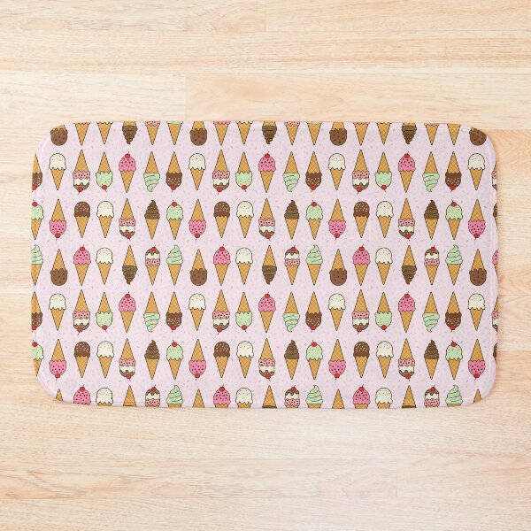 Item preview, Rows of ice cream cones with sprinkles on pale pink background designed and sold by Chantal creates.