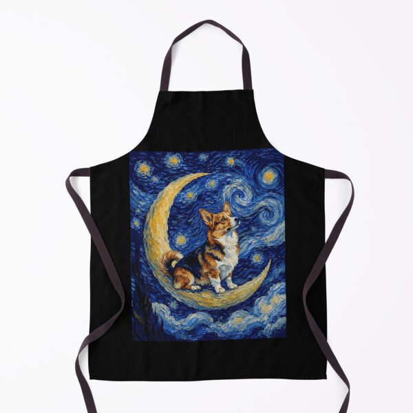 Item preview, Funny Red Headed Tricolor Corgi Starry Night Painting Cute Moon Stars Mom Dad Kids designed and sold by FurryHavenPH.