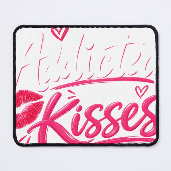 Item preview, Addicted to Your Kisses – Romantic Pink Love Quote designed and sold by OneStepFromArt.