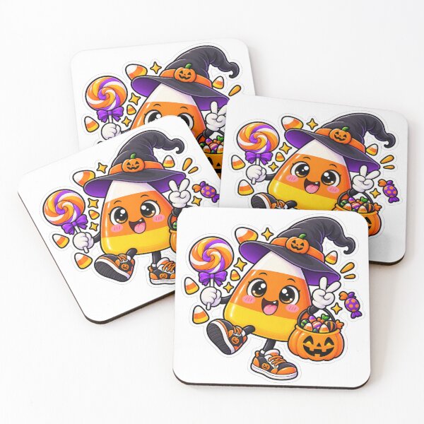 Item preview, Cute Candy Corn Halloween Witch Sticker designed and sold by Genzfirevibes.