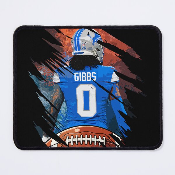 Item preview, Jahmyr Gibbs Football Back View Jersey Number 0 Artwork designed and sold by Zigmak.