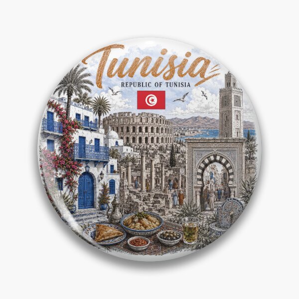 Item preview, Tunisia Vintage Travel Art designed and sold by CHC.