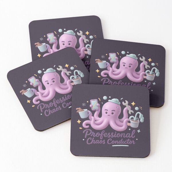 Item preview, Professional Chaos Conductor 3D Clay Octopus Multitasking Funny Work Humor designed and sold by MarCinu Art.