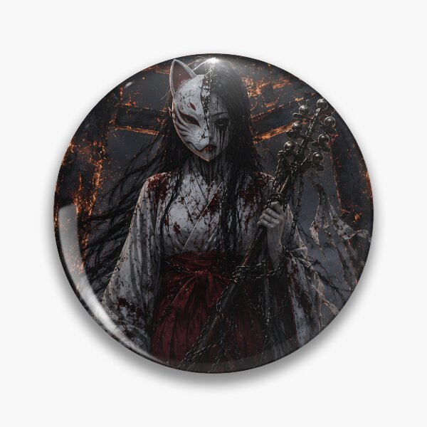 Item preview, Fallen Miko Defiled Shrine Priestess Gothic Art designed and sold by MouradStudio.