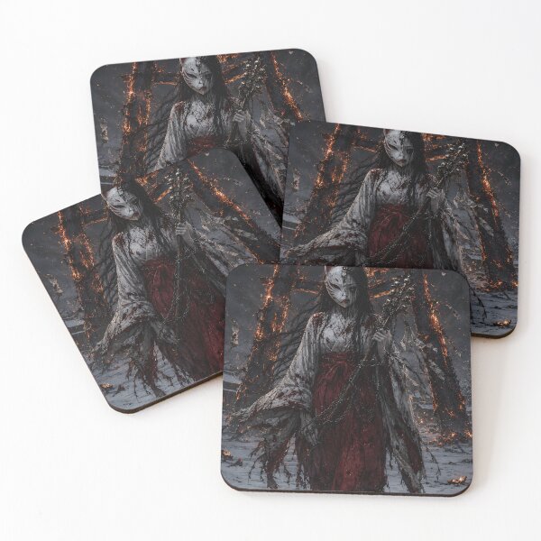 Item preview, Fallen Miko Defiled Shrine Priestess Gothic Art designed and sold by MouradStudio.