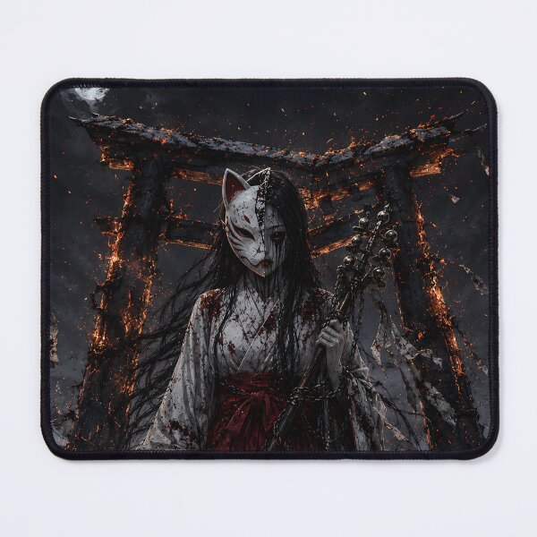 Item preview, Fallen Miko Defiled Shrine Priestess Gothic Art designed and sold by MouradStudio.