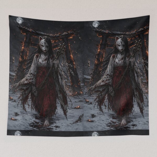 Item preview, Fallen Miko Defiled Shrine Priestess Gothic Art designed and sold by MouradStudio.