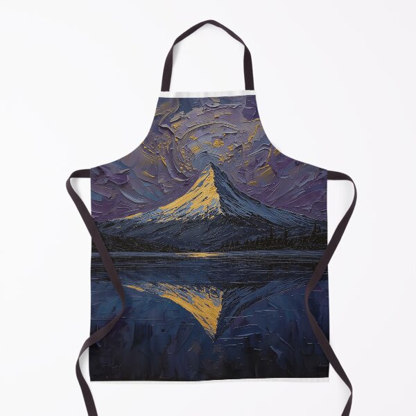 Item preview, Majestic Mountain Lake Reflection Impasto Landscape designed and sold by Zouak.
