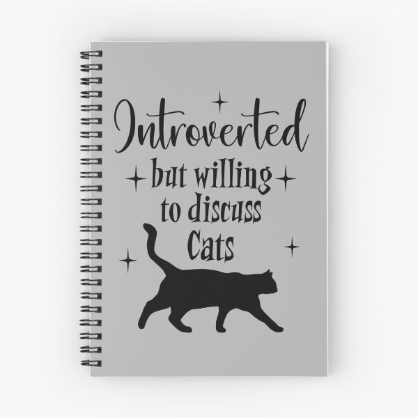 Item preview, Introverted but Willing to Discuss Cats Black Cat Mid Century Modern Graphic designed and sold by Itaya Art.