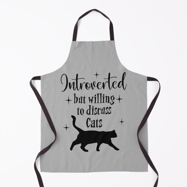 Item preview, Introverted but Willing to Discuss Cats Black Cat Mid Century Modern Graphic designed and sold by Itaya Art.
