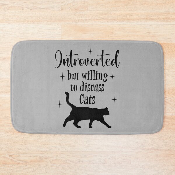 Item preview, Introverted but Willing to Discuss Cats Black Cat Mid Century Modern Graphic designed and sold by Itaya Art.