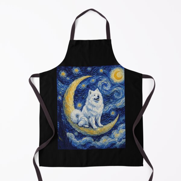 Item preview, Funny Samoyed Starry Night Painting Cute Moon Stars Mom Dad Kids designed and sold by FurryHavenPH.