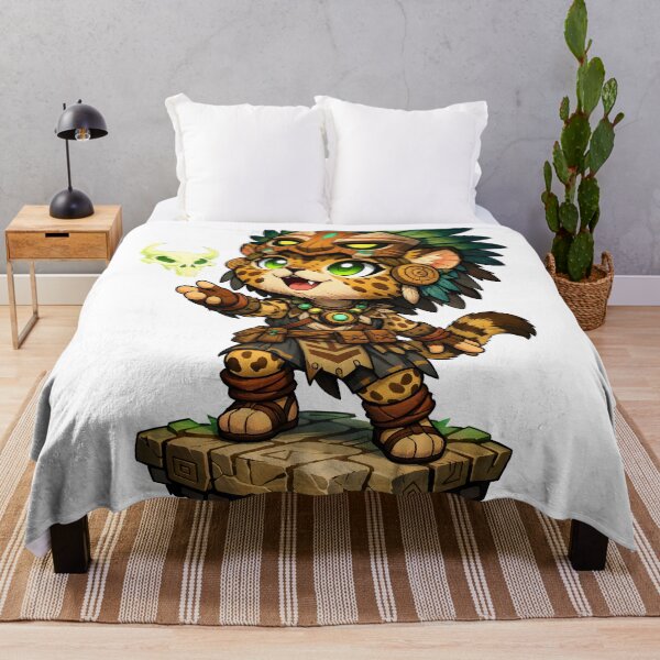 Item preview, Cute Leopard Warrior Fantasy Character – Tribal Jungle Fighter designed and sold by Grapyziip.