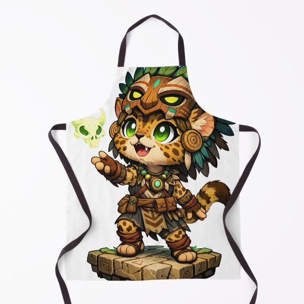 Item preview, Cute Leopard Warrior Fantasy Character – Tribal Jungle Fighter designed and sold by Grapyziip.