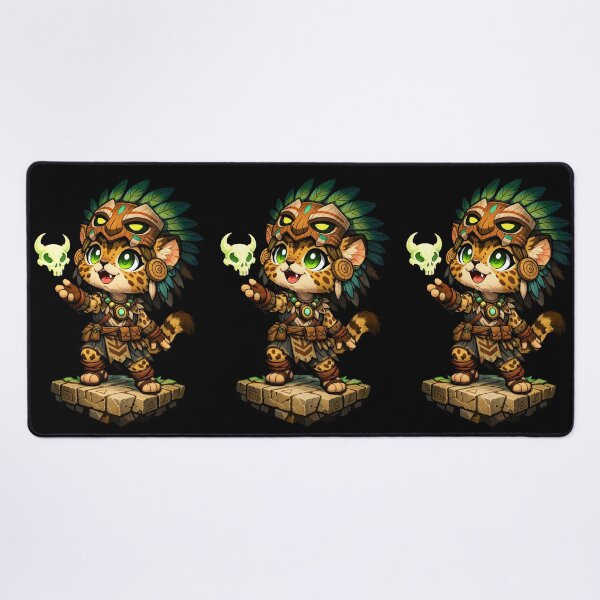 Item preview, Cute Leopard Warrior Fantasy Character – Tribal Jungle Fighter designed and sold by Grapyziip.