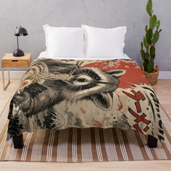 Item preview, Raccoon Ramen Sumie Japanese Vintage designed and sold by TomFrontierArt.