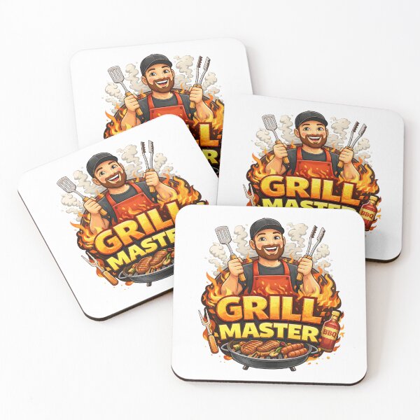 Item preview, Grill Master BBQ King Funny Barbecue Chef Cooking Design. designed and sold by The-T-In-Retro.