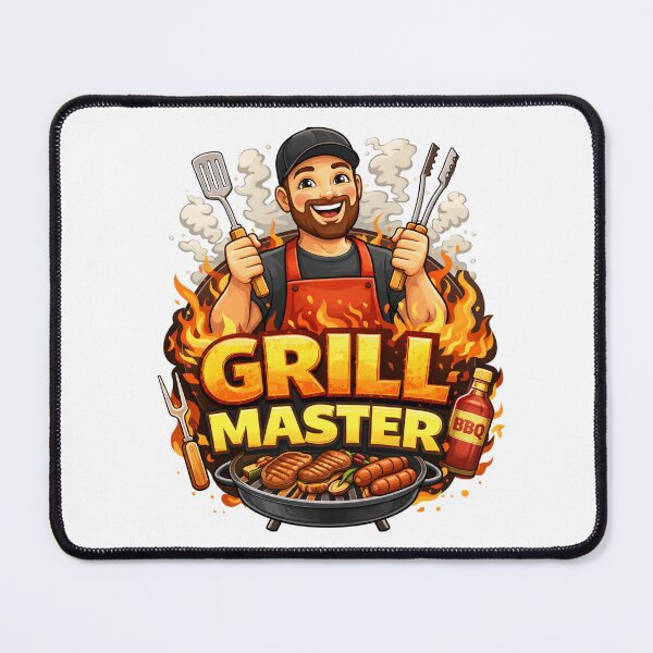 Item preview, Grill Master BBQ King Funny Barbecue Chef Cooking Design. designed and sold by The-T-In-Retro.