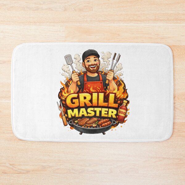 Item preview, Grill Master BBQ King Funny Barbecue Chef Cooking Design. designed and sold by The-T-In-Retro.