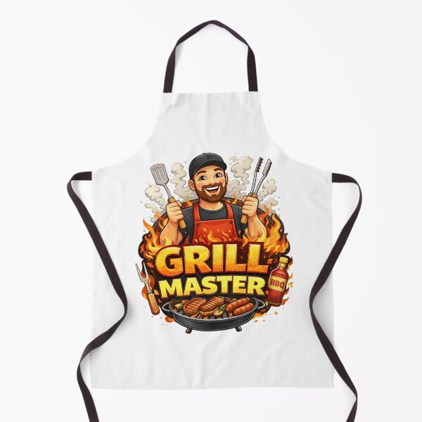 Item preview, Grill Master BBQ King Funny Barbecue Chef Cooking Design. designed and sold by The-T-In-Retro.