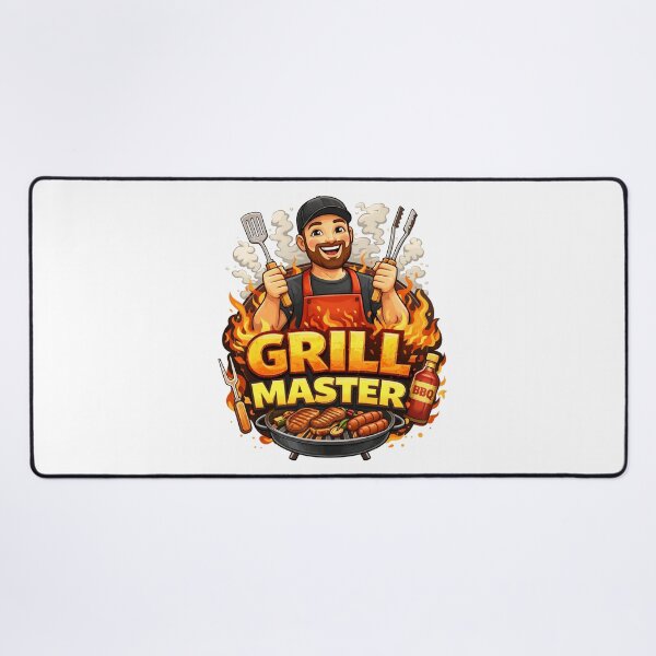 Item preview, Grill Master BBQ King Funny Barbecue Chef Cooking Design. designed and sold by The-T-In-Retro.