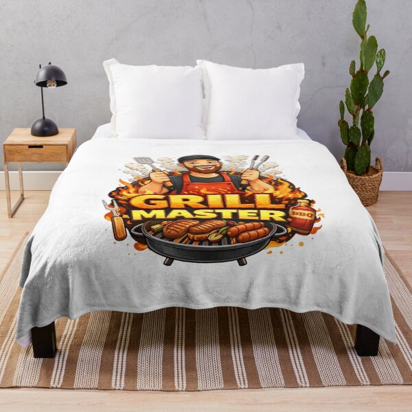 Item preview, Grill Master BBQ King Funny Barbecue Chef Cooking Design. designed and sold by The-T-In-Retro.