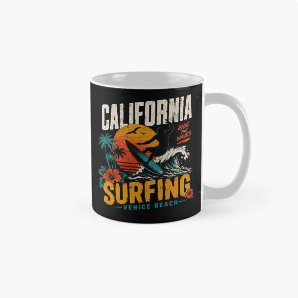 Item preview, California Ride The Waves Surfing Venice Beach Ocean Surfer Travel Vacation designed and sold by SkeletonsDanger.