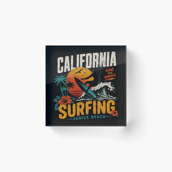 Item preview, California Ride The Waves Surfing Venice Beach Ocean Surfer Travel Vacation designed and sold by SkeletonsDanger.