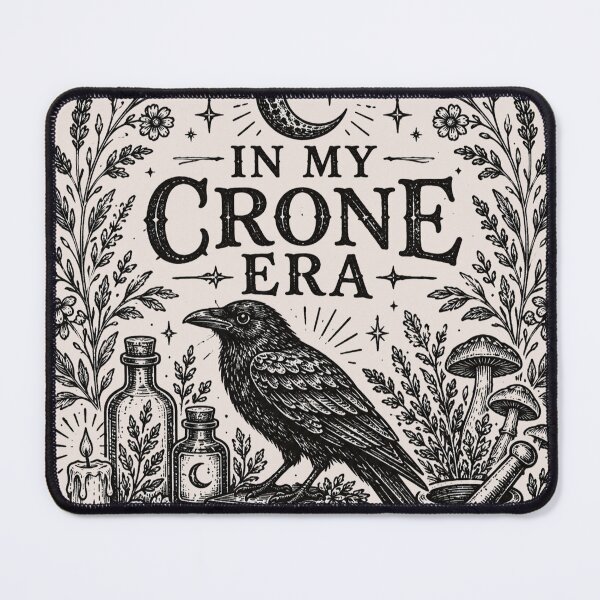 Item preview, Crone Era, Witchy Gothic Botanical Raven Cauldron  designed and sold by Cchotlan.