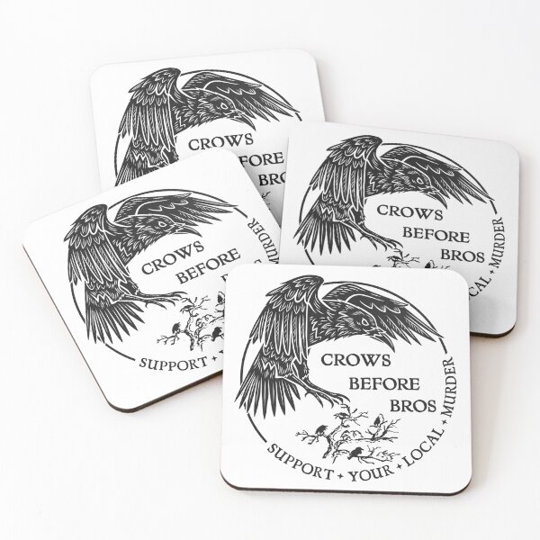 Item preview, Crows Before Bros - Support Your Local Murder - Vintage Crow Art designed and sold by Shopeon Designs.