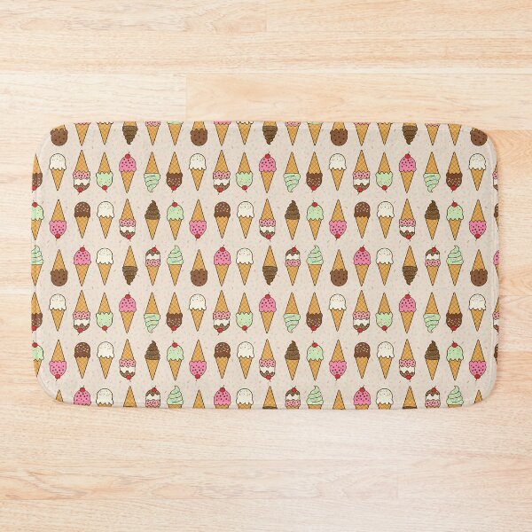Item preview, Rows of ice cream cones with sprinkles on waffle beige background designed and sold by Chantal creates.