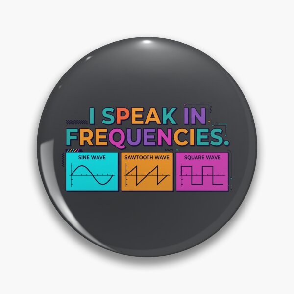 Item preview, I Speak In Frequencies Retro Synthesizer Waveforms Audio Engineer Sound Producer Art designed and sold by MarCinu Art.