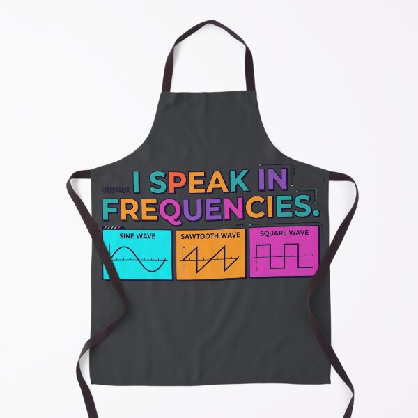 Item preview, I Speak In Frequencies Retro Synthesizer Waveforms Audio Engineer Sound Producer Art designed and sold by MarCinu Art.