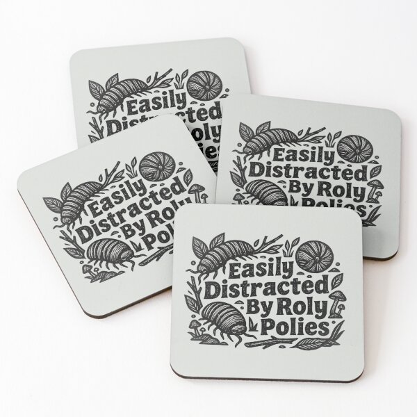 Item preview, Easily Distracted By Roly Polies Funny Isopod Linocut Woodlice Bug Lover Art designed and sold by MarCinu Art.