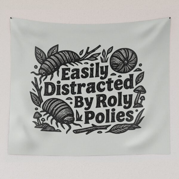 Item preview, Easily Distracted By Roly Polies Funny Isopod Linocut Woodlice Bug Lover Art designed and sold by MarCinu Art.
