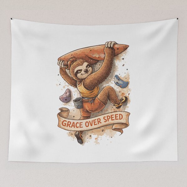 Item preview, Sloth Boulder Shirt – Grace Over Speed designed and sold by Pineapple-Tree.