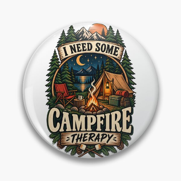 Item preview, Campfire Therapy Funny Camping Outdoor designed and sold by Haji  Kamora.