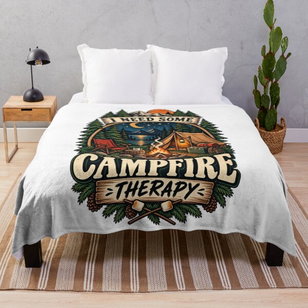 Item preview, Campfire Therapy Funny Camping Outdoor designed and sold by Haji Kamora.