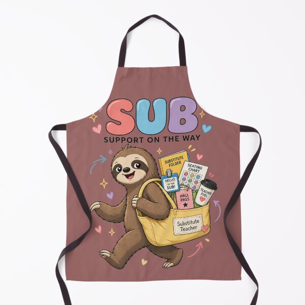 Item preview, Substitute Teacher Sloth Support designed and sold by MOCH- ART.