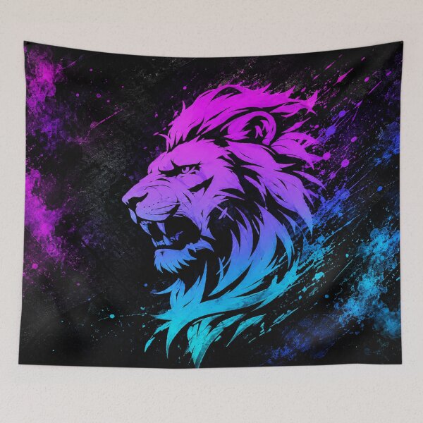 Item preview, Neon Lion: Unleash the Power Within designed and sold by Fei Long Design Hub.